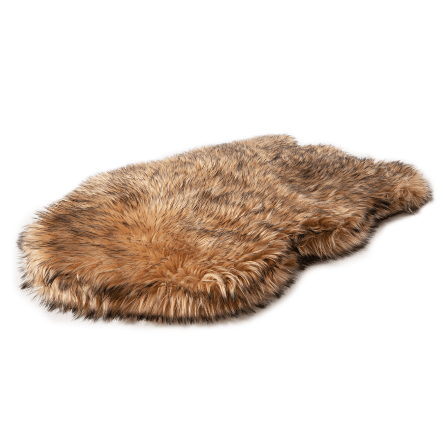 PupRug by Paw.com® Faux Fur Orthopedic Dog Bed - Curve Sable Tan