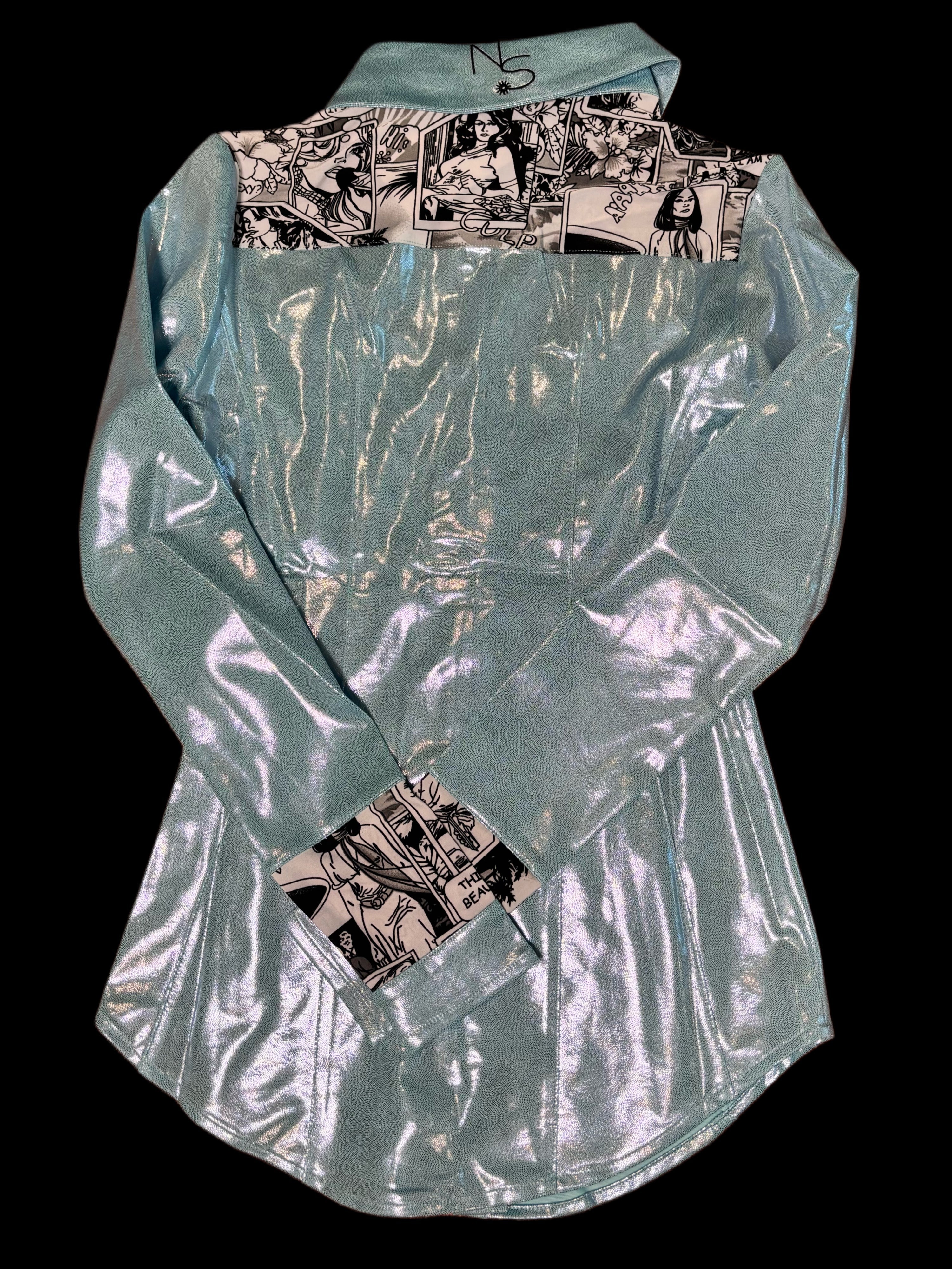 Girls Marvel-ous Metallic Pearl Snap Rodeo Shirt