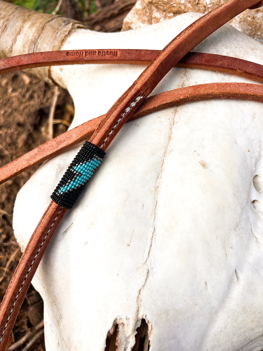 Turquoise Bolt *Mini* Beaded Whip