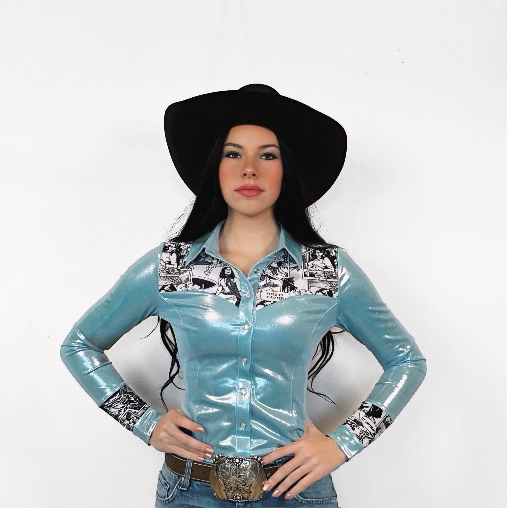 Marvel-ous Metallic Pearl Snap Rodeo Shirt