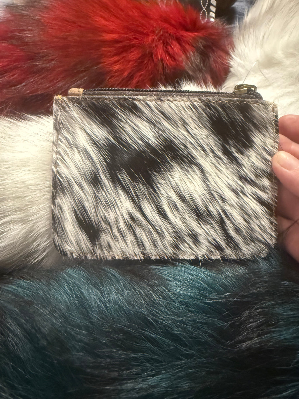 Genuine Tooled Leather Poker Card Coin Purse