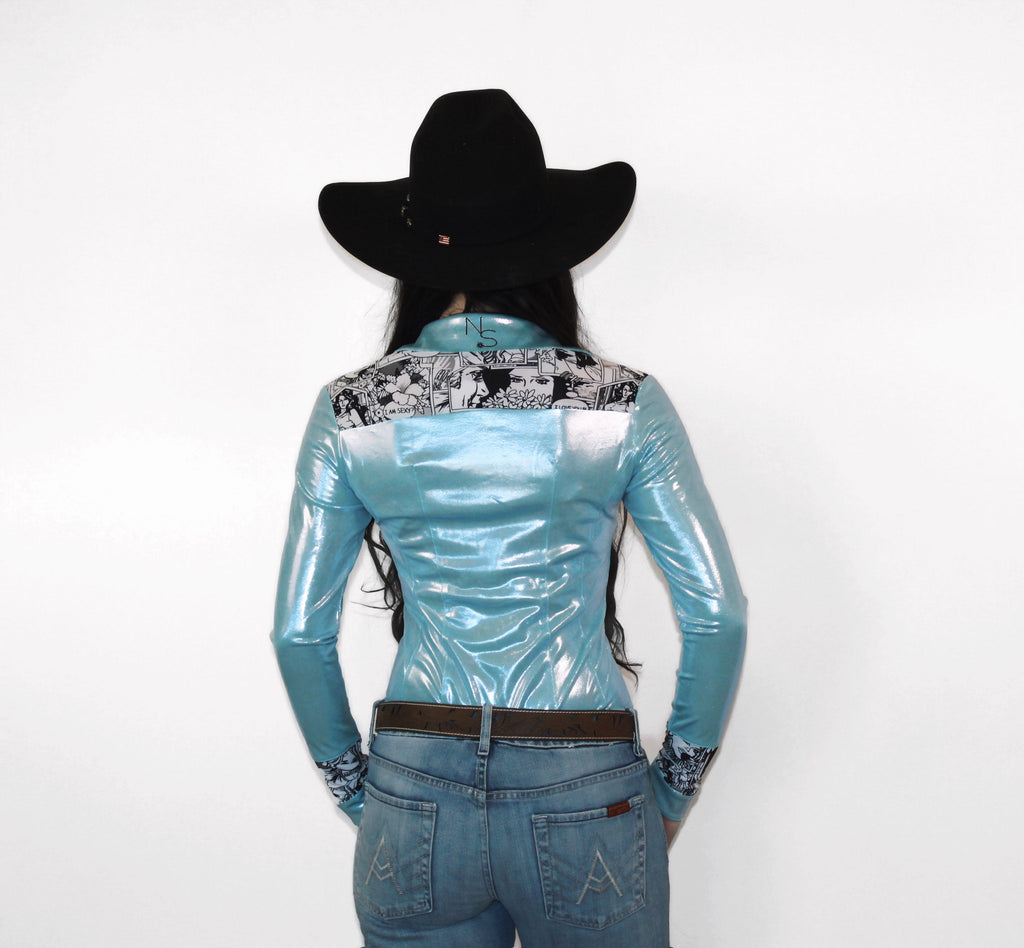 Marvel-ous Metallic Pearl Snap Rodeo Shirt