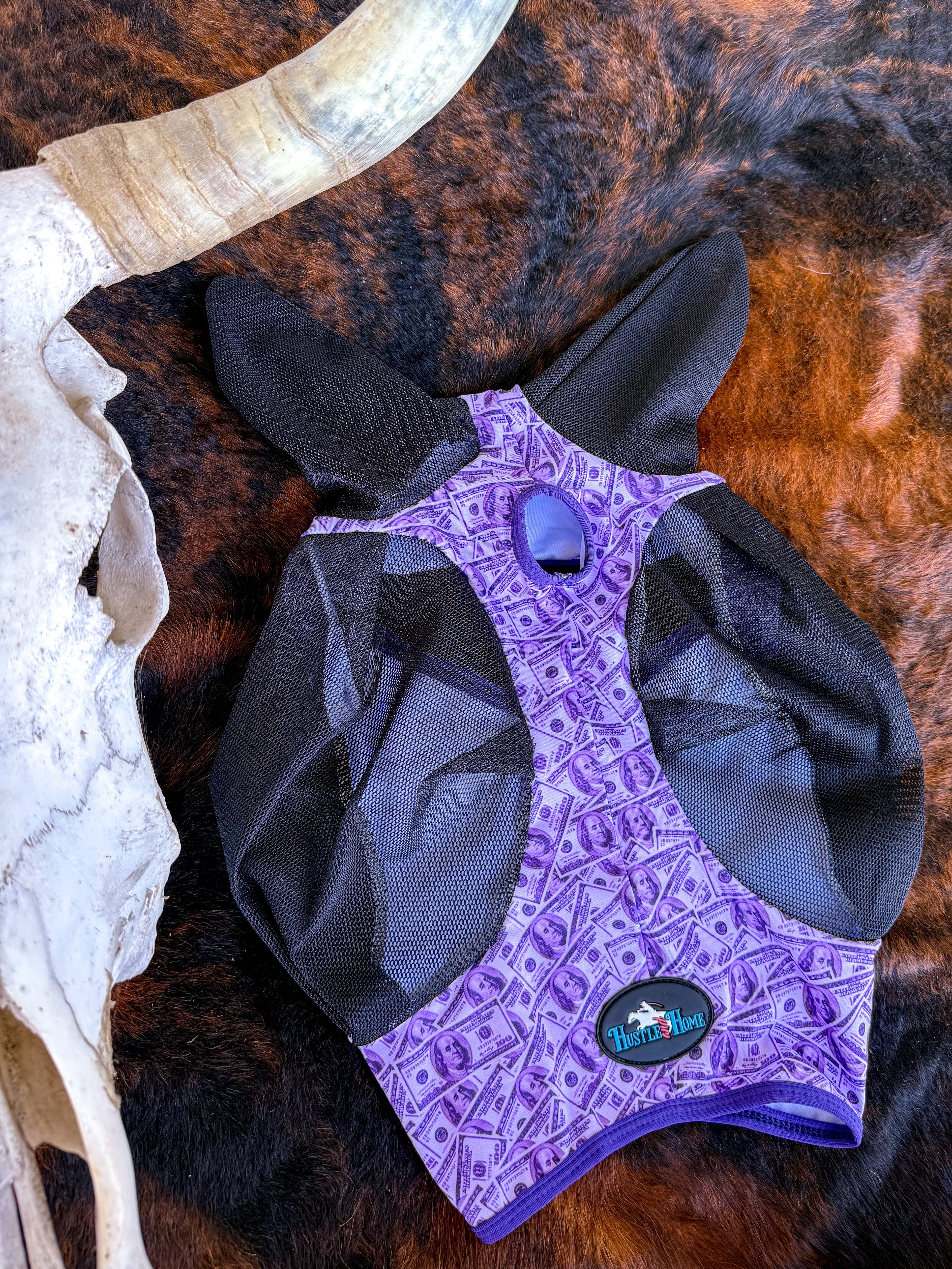 Dash for Cash (Purple) Fly Mask