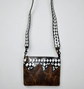 Trendy Checker Tooled Leather Crossbody