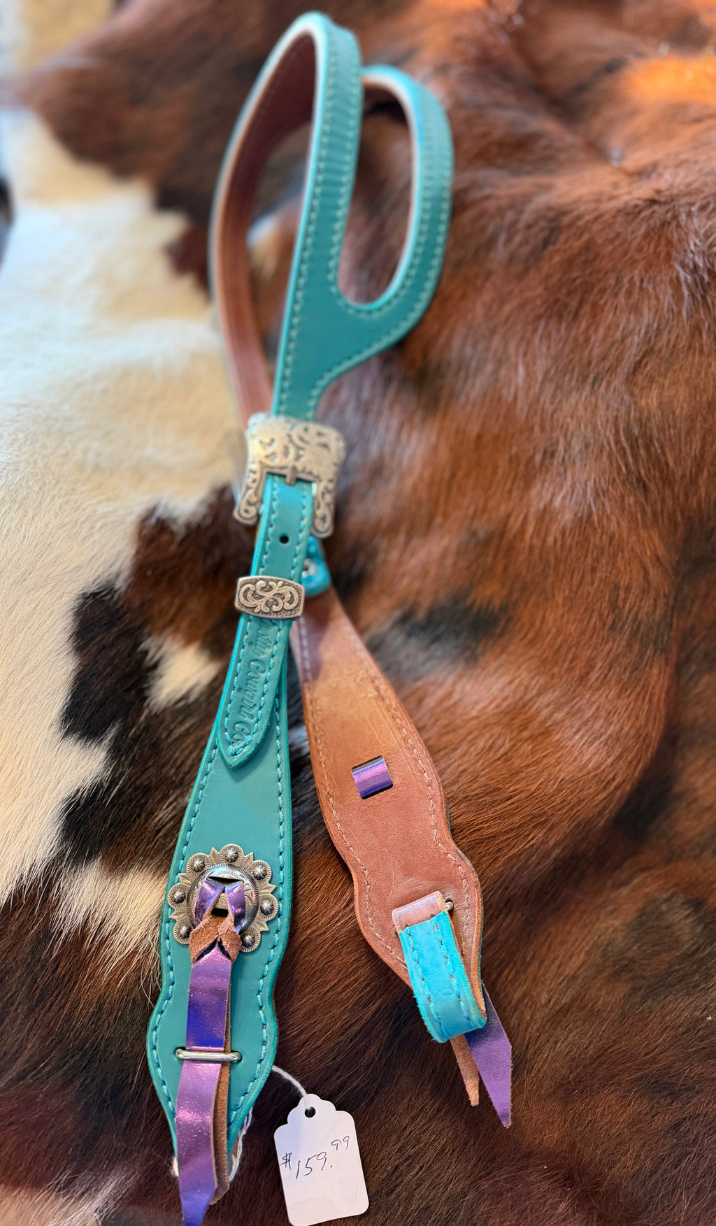 Knotty Cowgirl Amber Headstall (Teal)