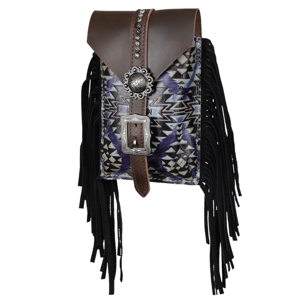 Indigo Aztec Rear Cinch Bag