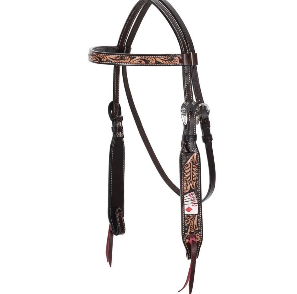 Diamond Flush Browband Headstall