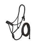 Tough1 Premium Mule Tape Halter with Removable Lead-Black