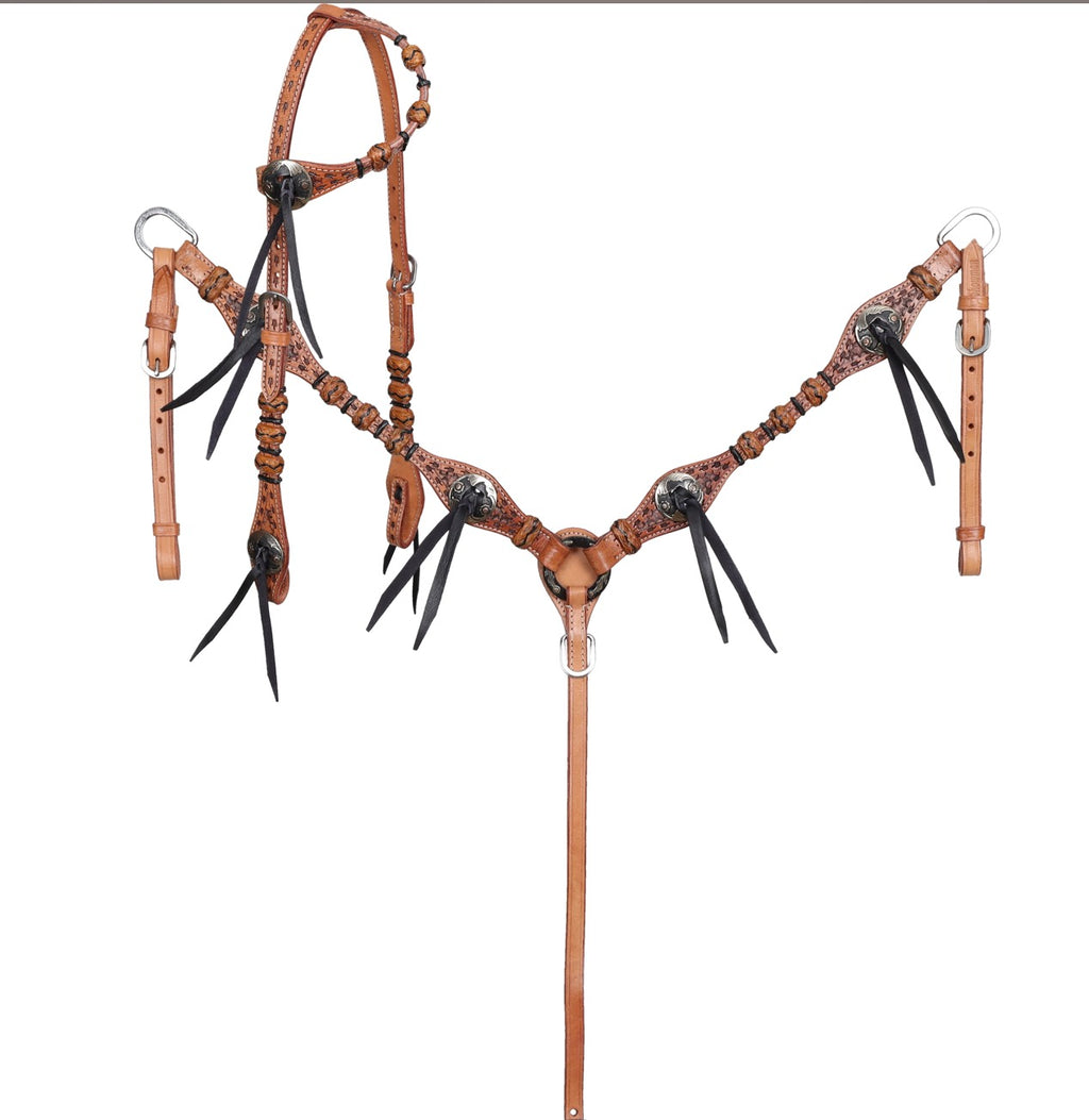 Braided Bandit One Ear Headstall and Breastcollar Set