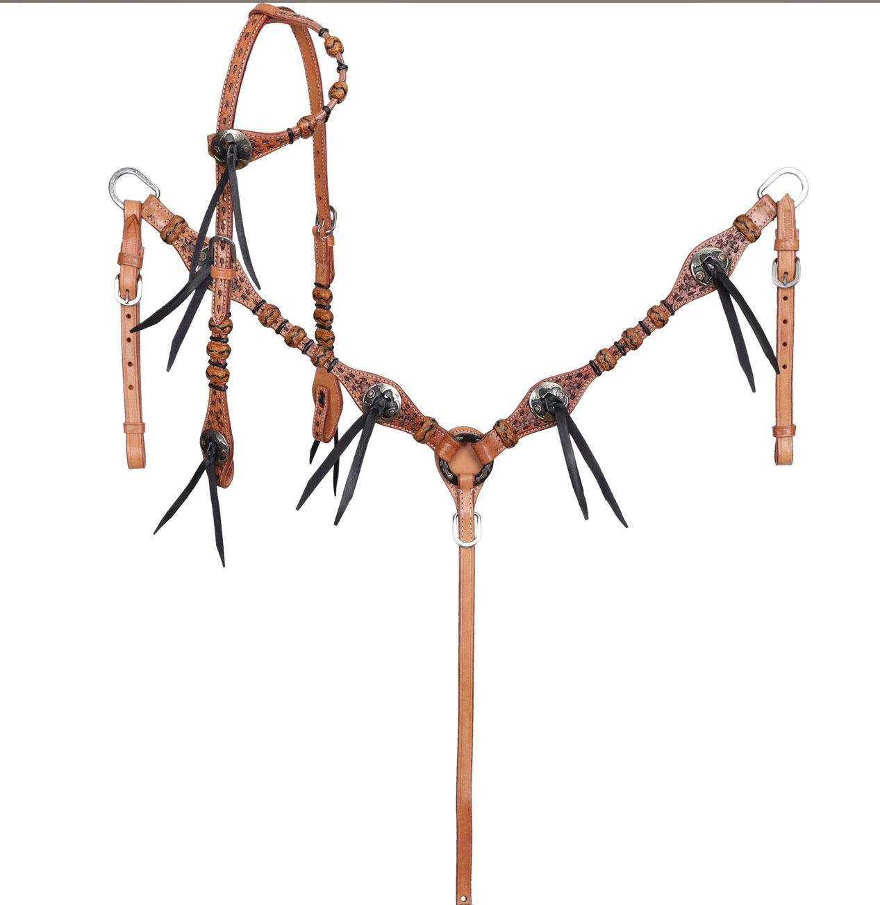Braided Bandit One Ear Headstall and Breastcollar Set