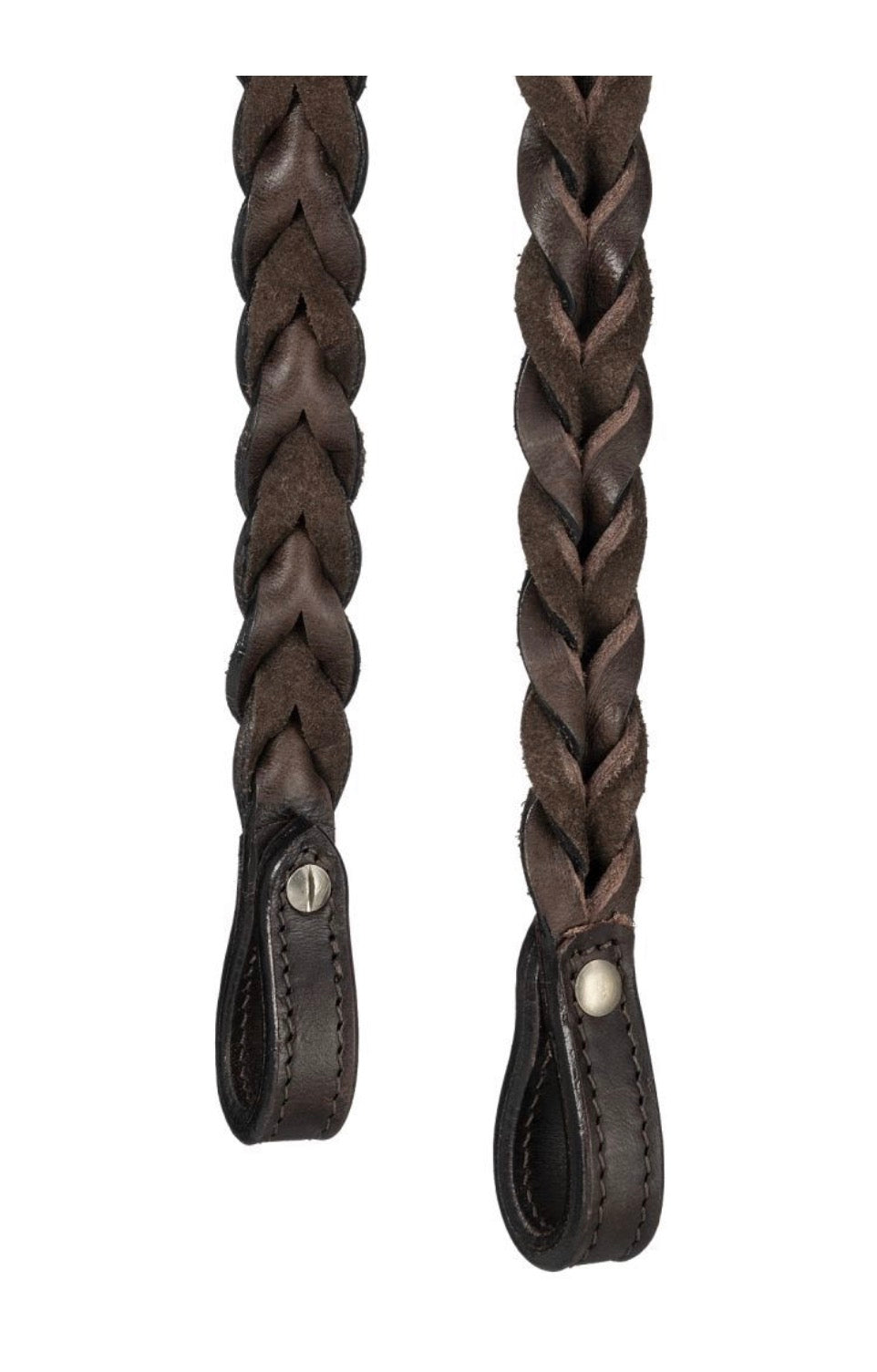 Tough1 Dark Oil Braided Leather Brow Headstall