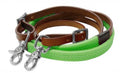 7ft rubber grip barrel reins Lime Green