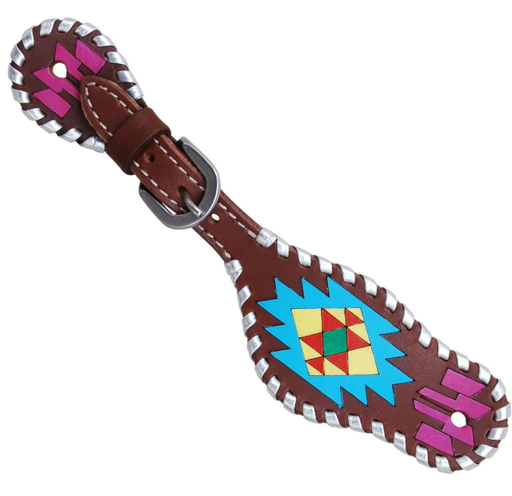 Rafter T Ranch Co. Painted Aztec Youth Spur Straps