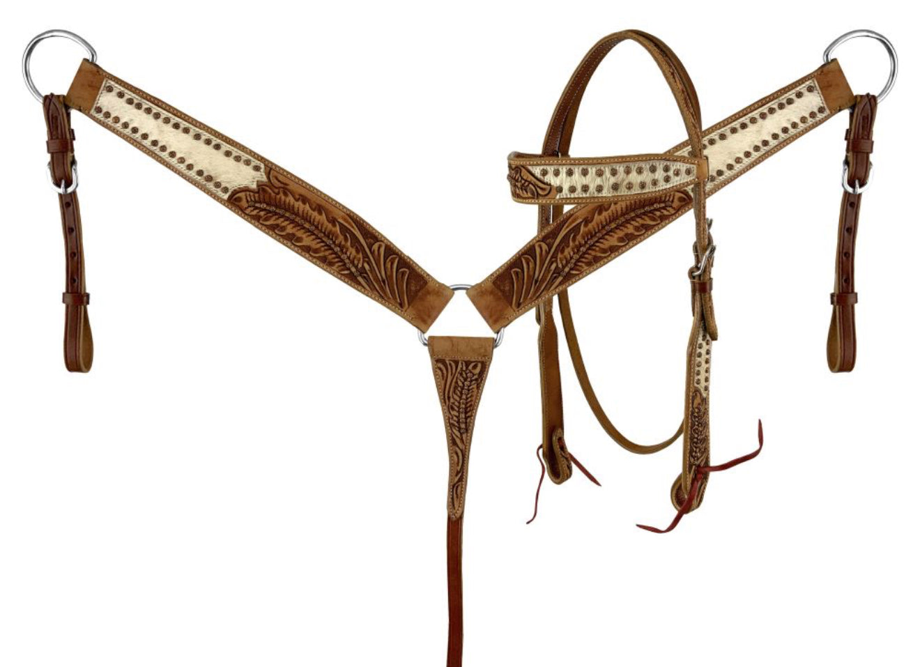Floral Frontier Browband Headstall and Breastcollar Set