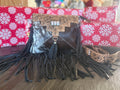 Brown 777 Cowhide & Fringe Crossbody Bag