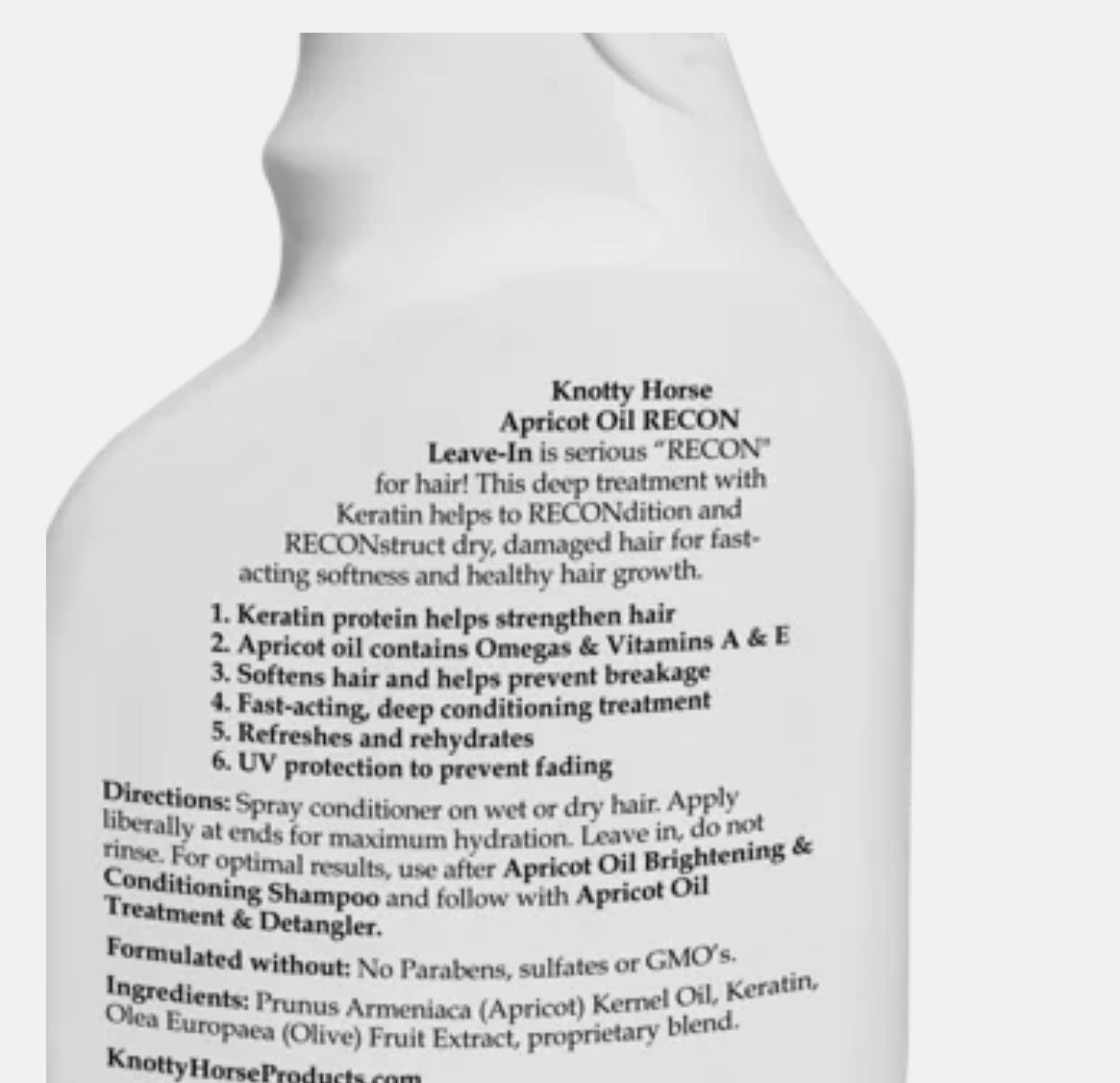 Apricot Oil RECON Protein Leave-In Conditioner