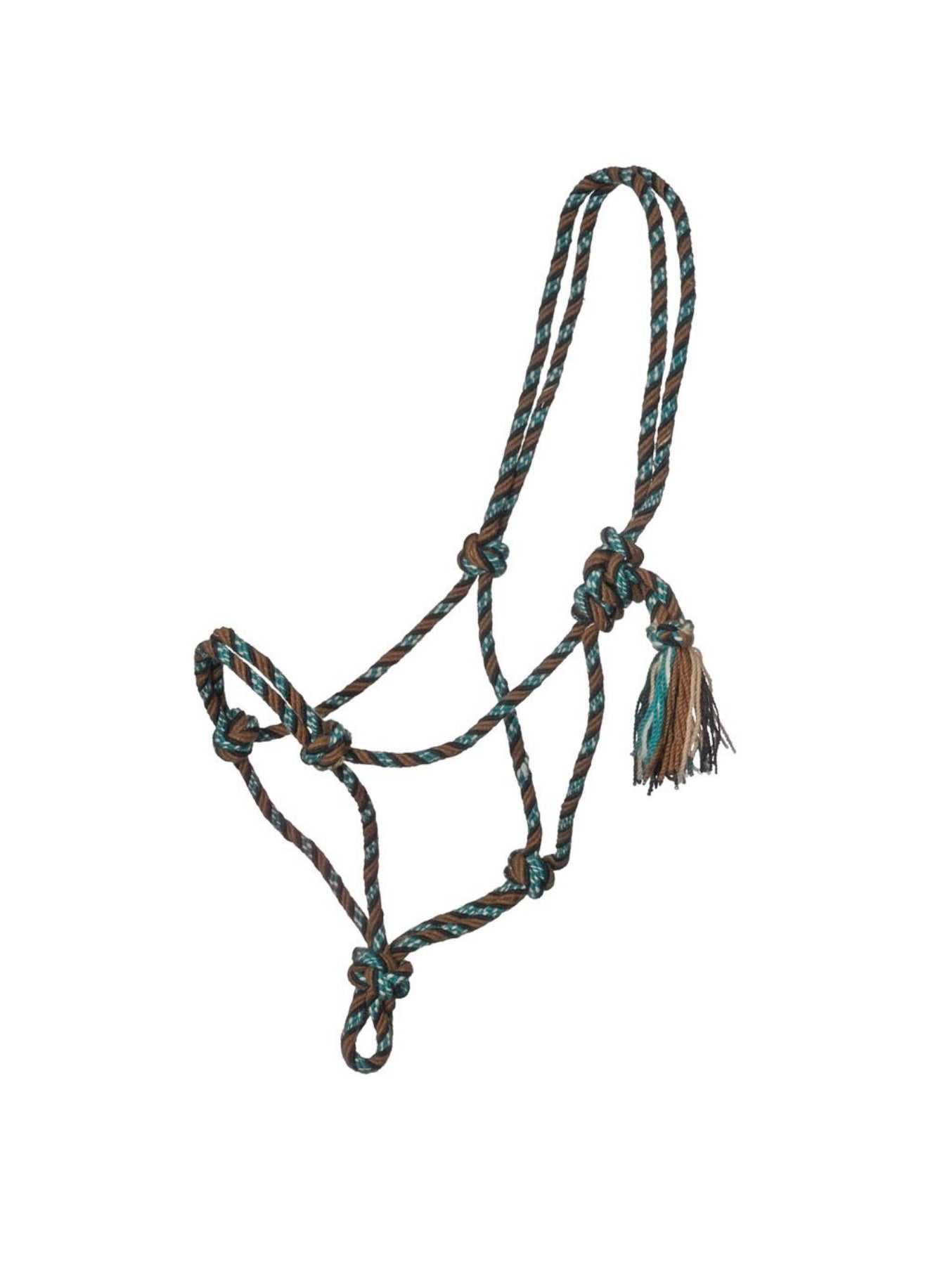 Tough1 Mecate Rope Halter Brown