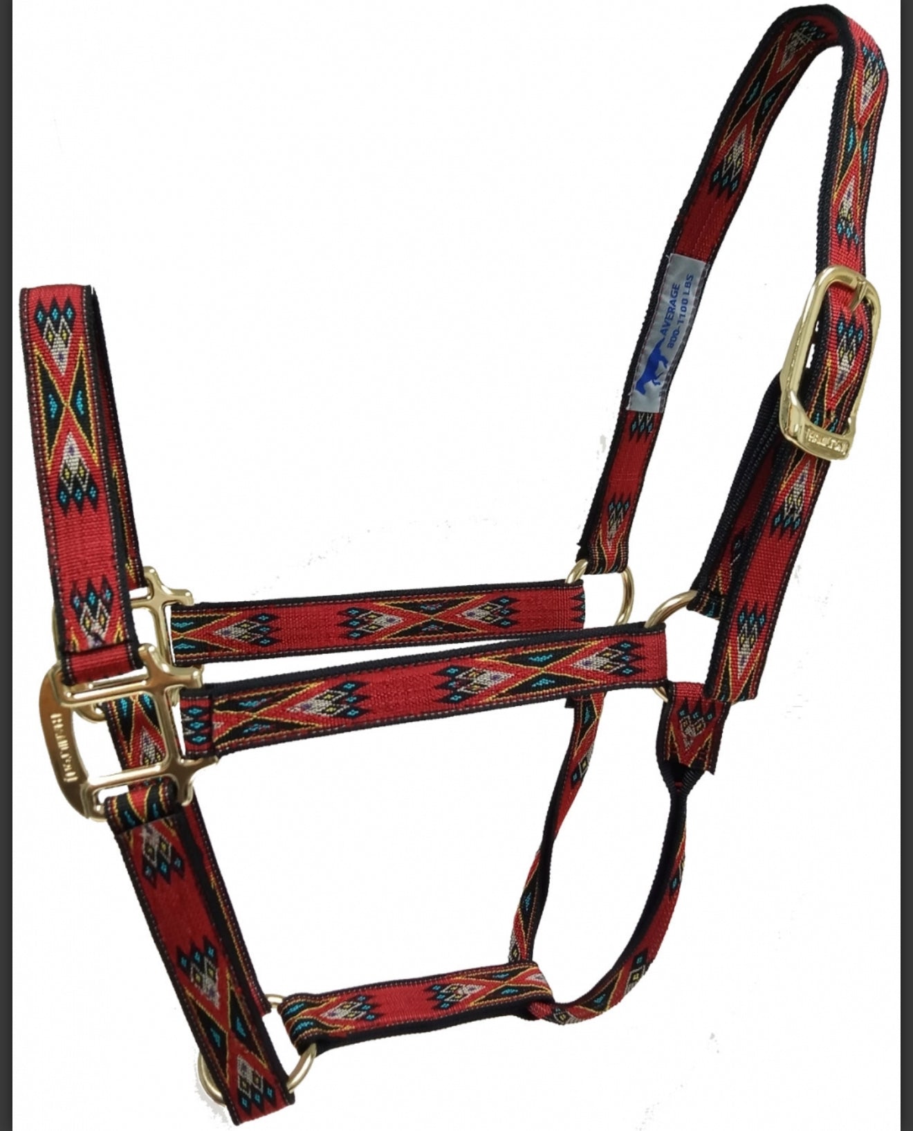Hamilton 1 Inch Quality Nylon Halter With Southwest Overlay