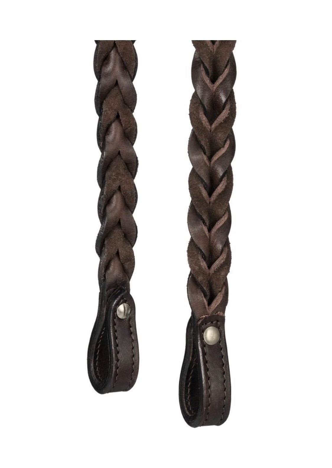 TOUGH1 DARK OIL BRAIDED LEATHER ONE EAR HEADSTALL