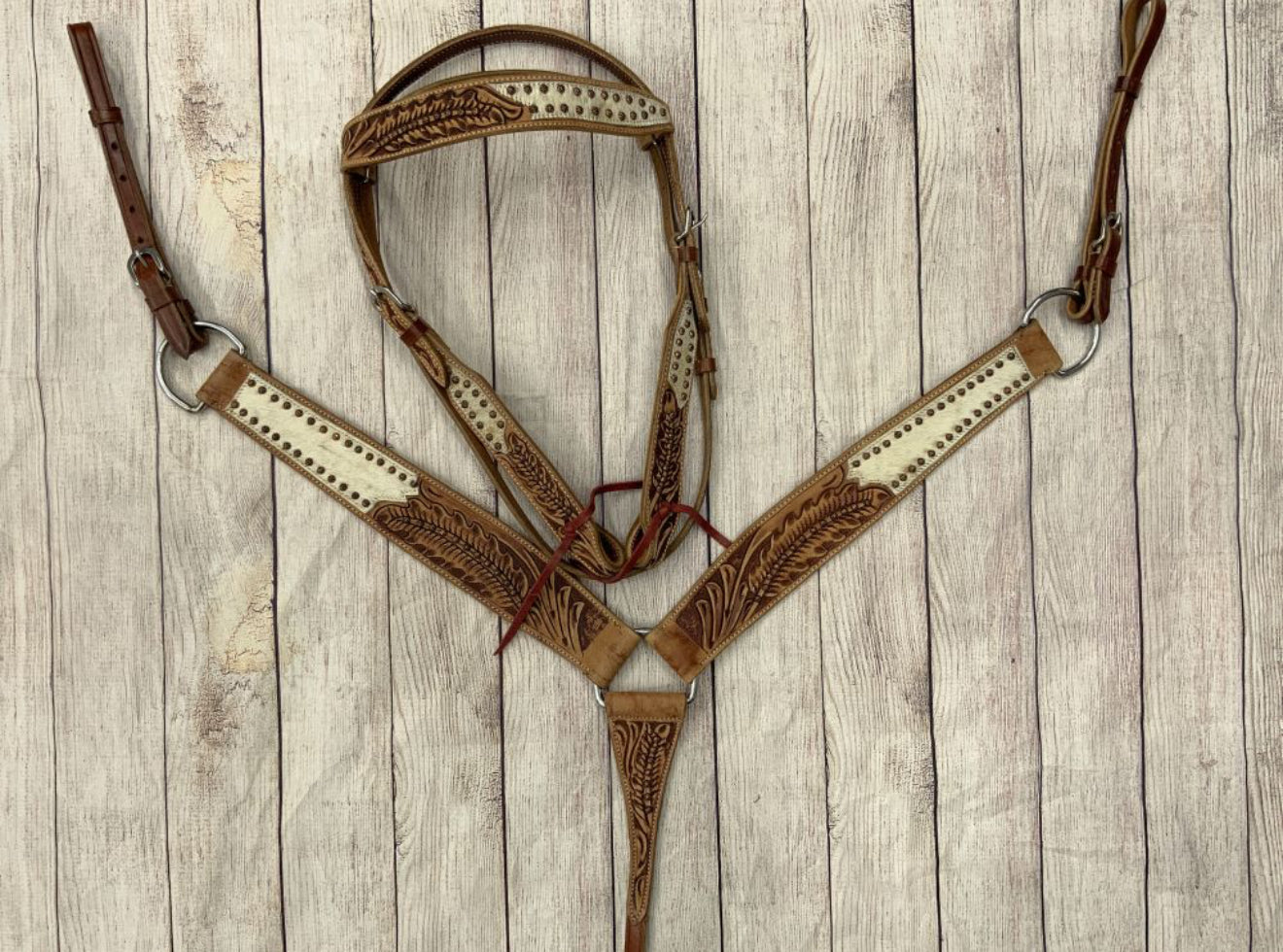 Floral Frontier Browband Headstall and Breastcollar Set