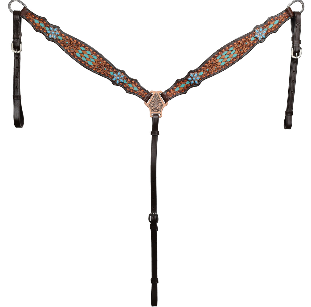 Diamond Bloom One Ear Headstall and Breastcollar Set