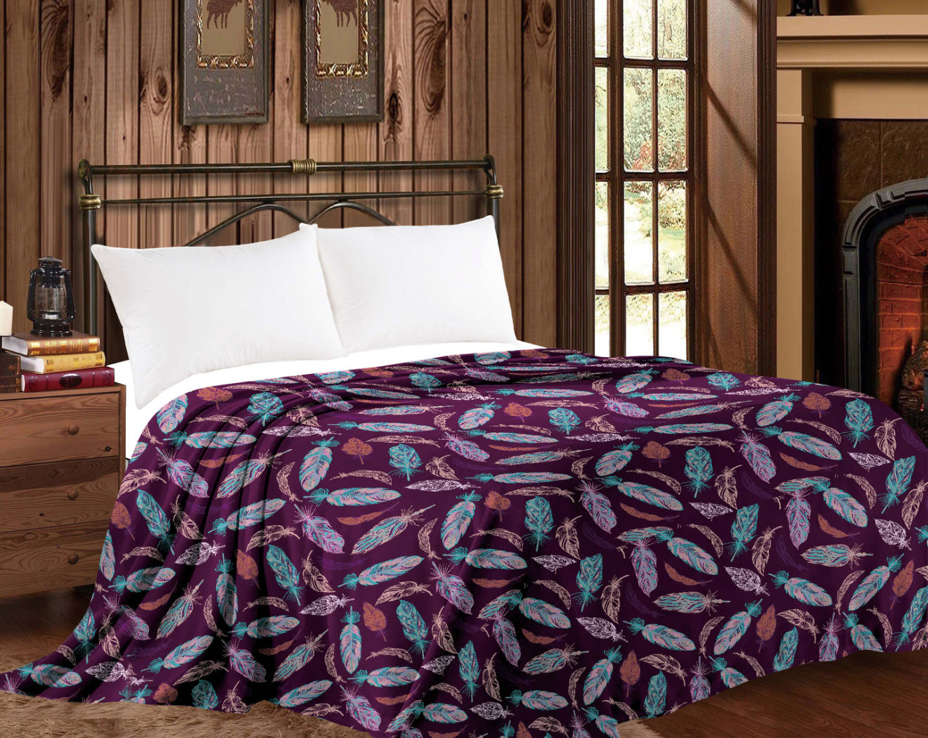 Feathers Queen Size Mia Blanket