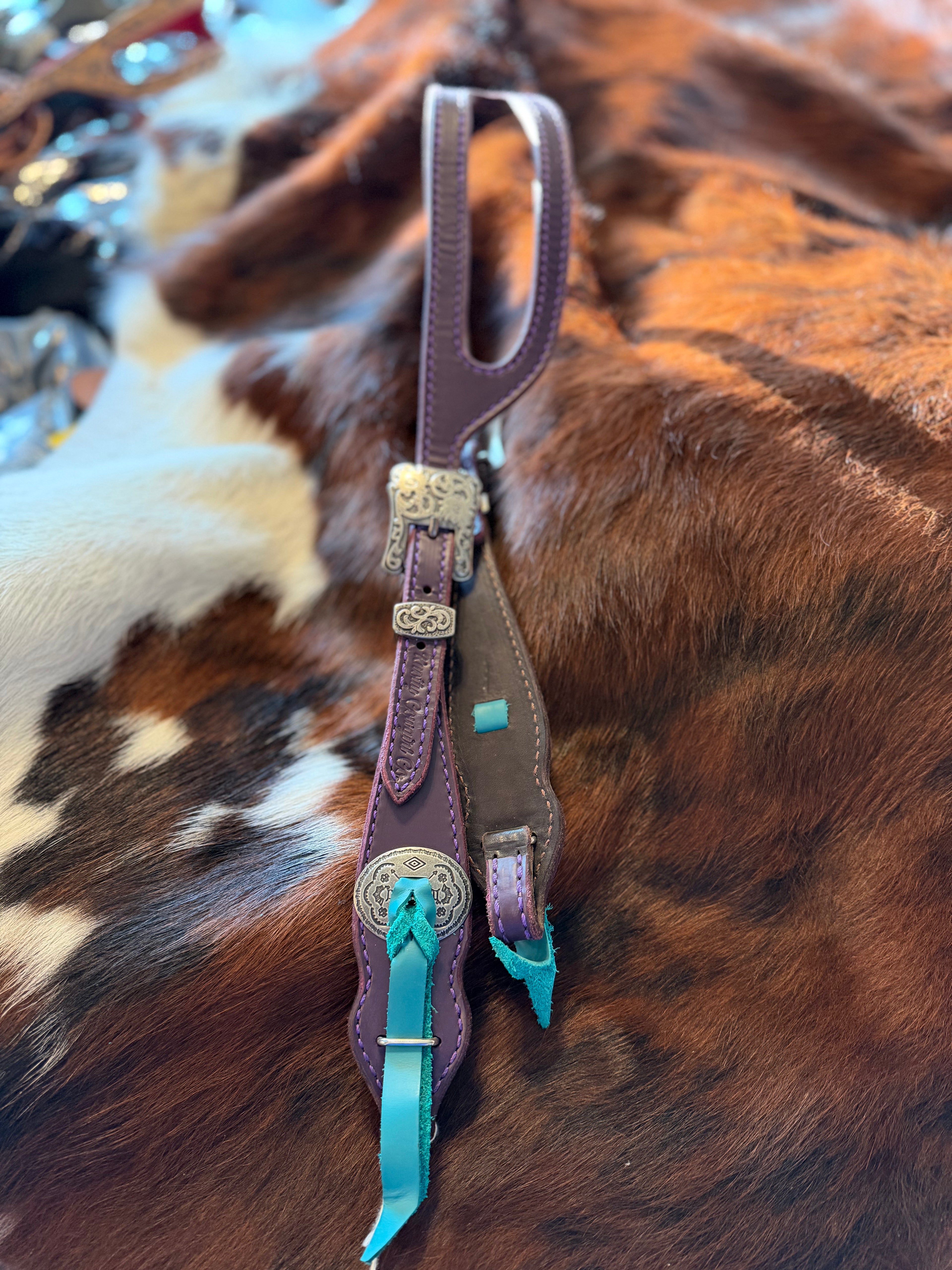 Knotty Cowgirl Amber Headstall (Purple)