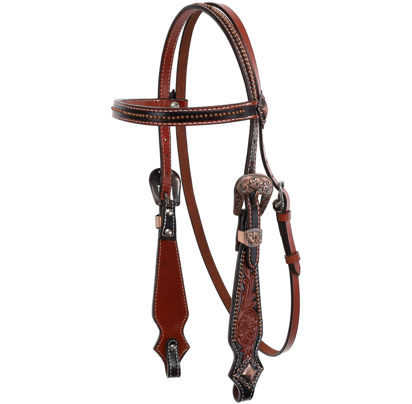Shadowed Blooms Browband Headstall and Breastcollar Set