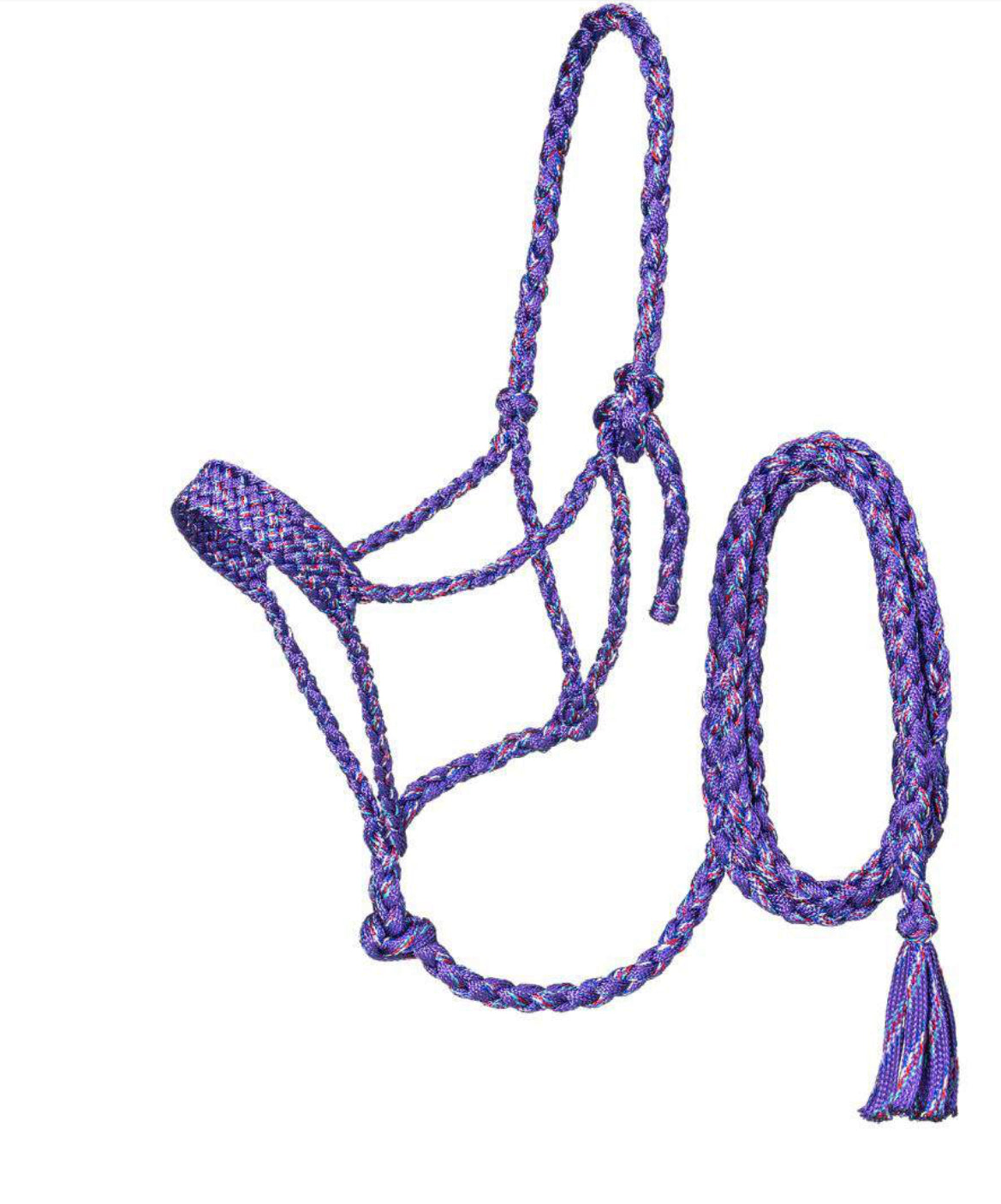 Tough1 Premium Mule Tape Halter with Lead Purple Funfetti