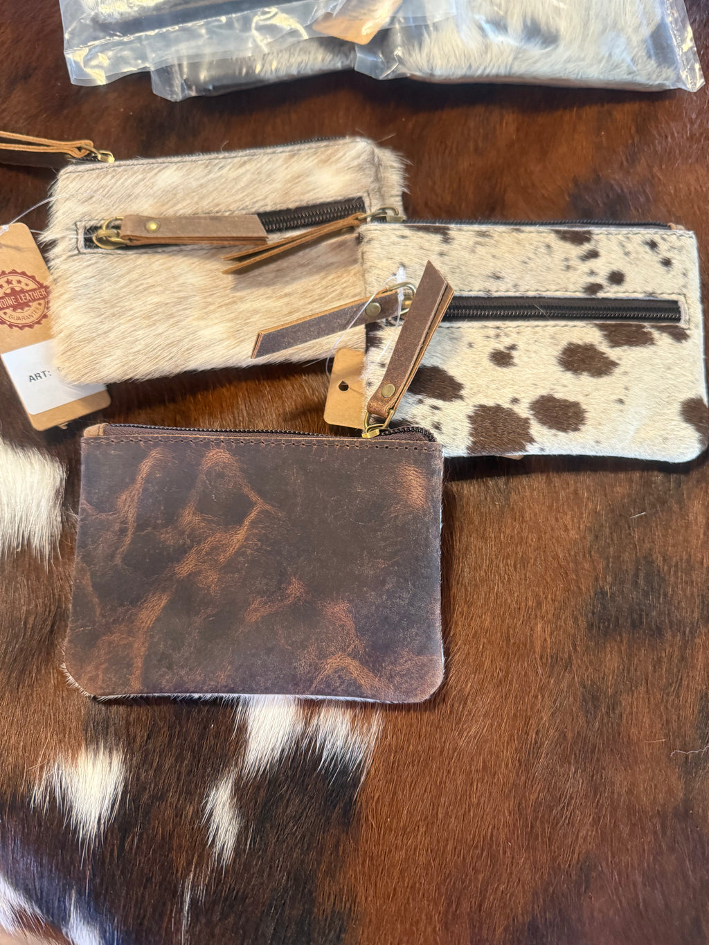 Cowhide & Leather Coin Purse