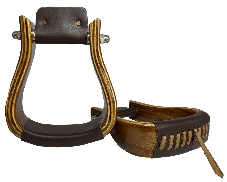 Mahogany Wood Stirrups