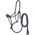 Tough1 Premium Mule Tape Halter with Lead Black Funfetti