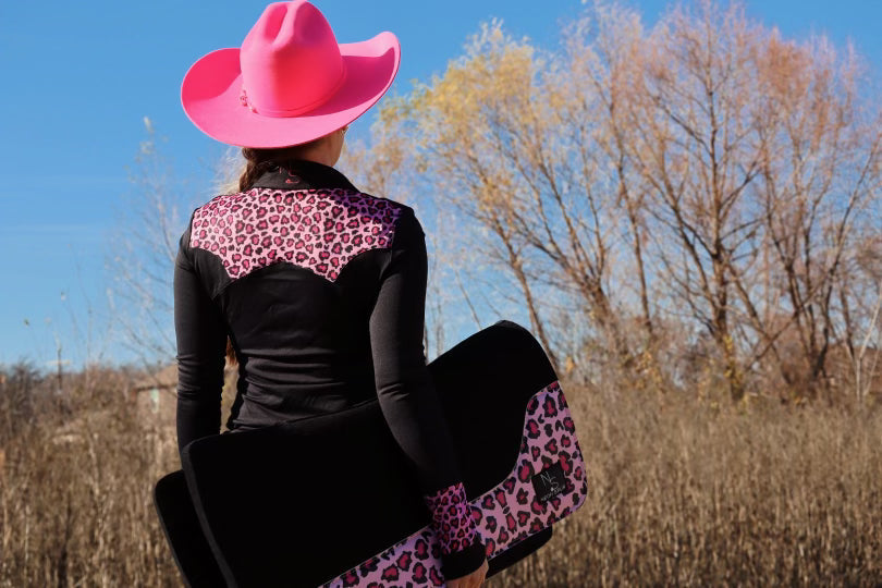 Catty Cowgirl Western Pearl Snap Rodeo Shirt