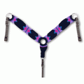 Wool Blend Multi Strand Southwest Design Breastcollar - black and purple