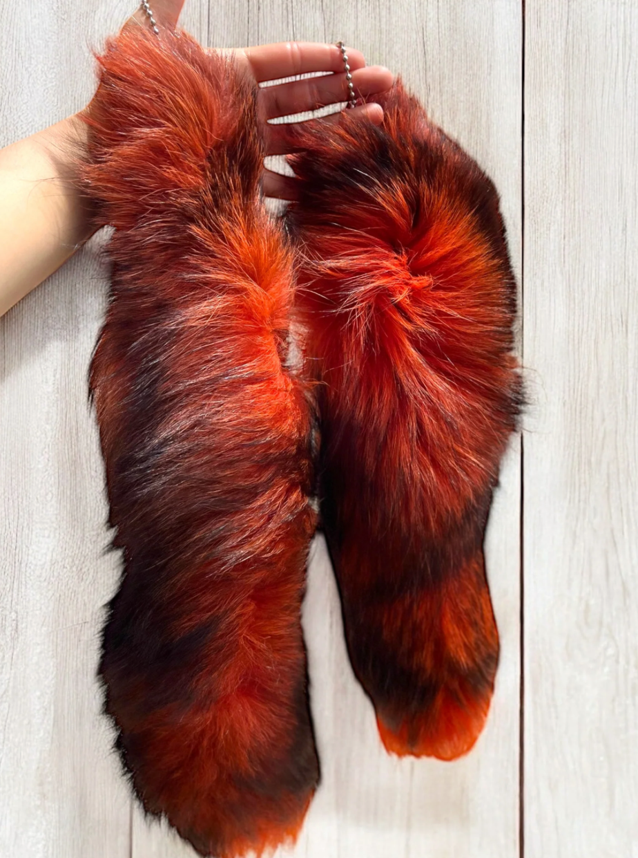 Red Two Tone Fox Tail