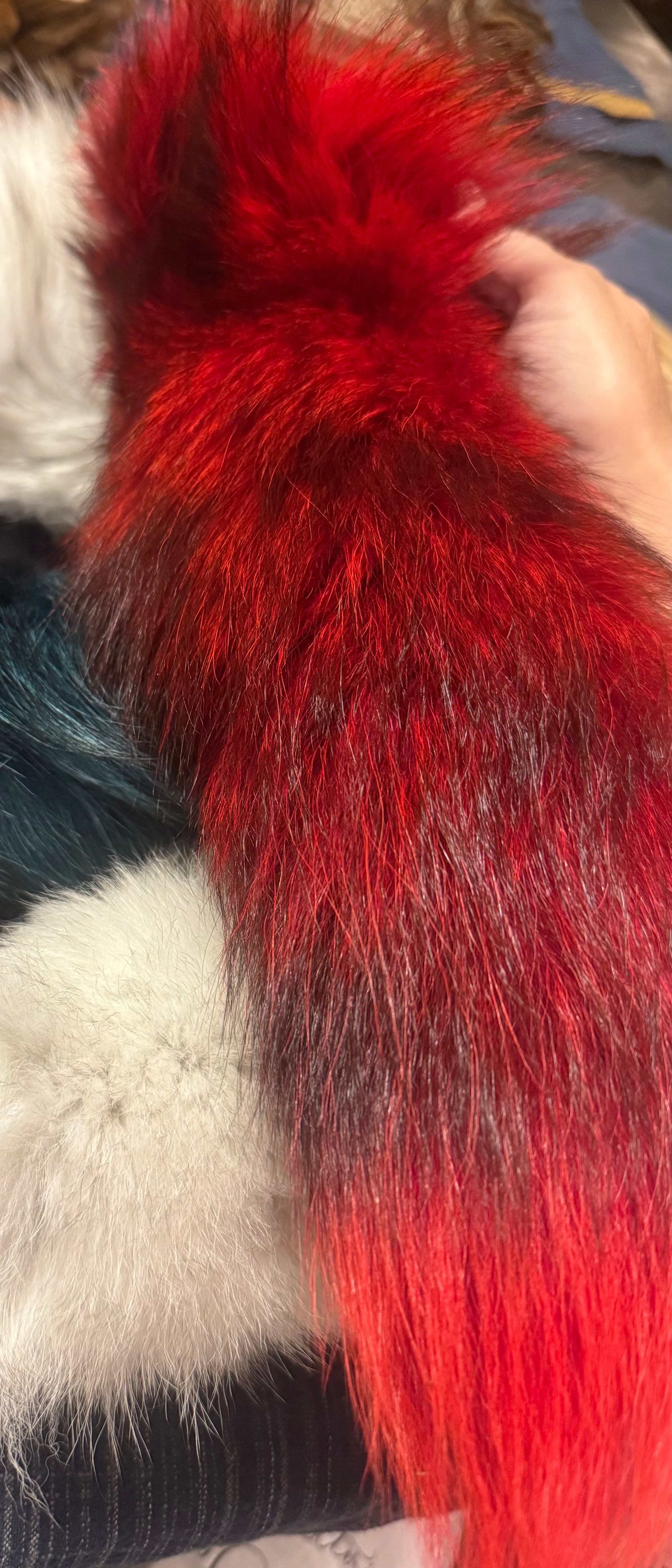 Red Two Tone Fox Tail