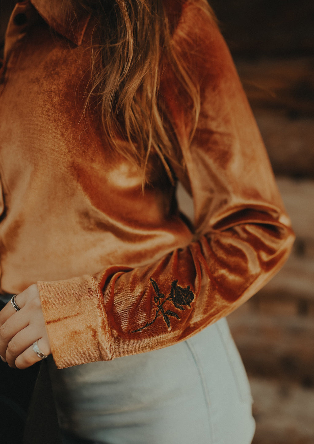 Golden Hour Velvet Rodeo Shirt