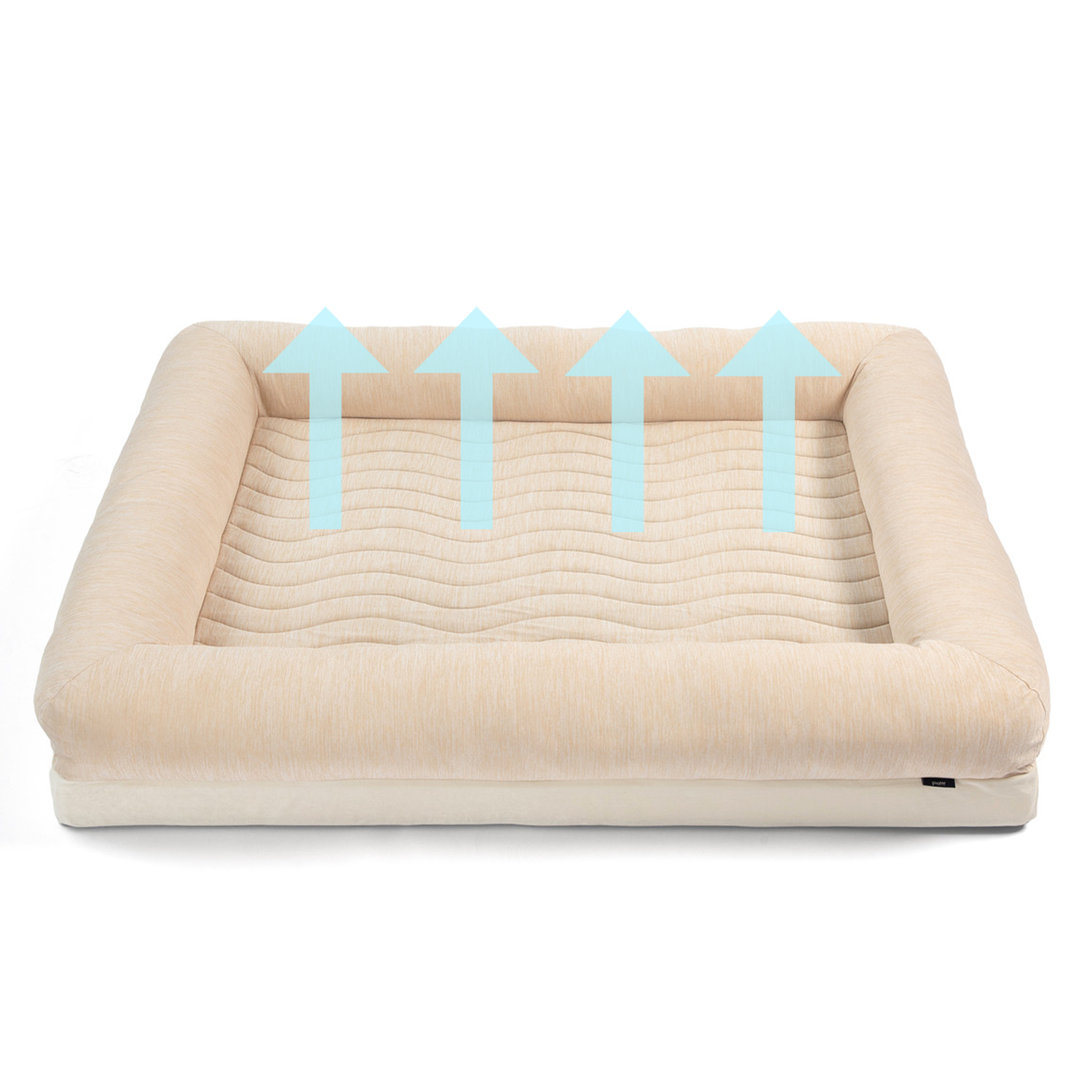 PupChill™ Cooling 4-Bolster Dog Bed - Arctic Sand