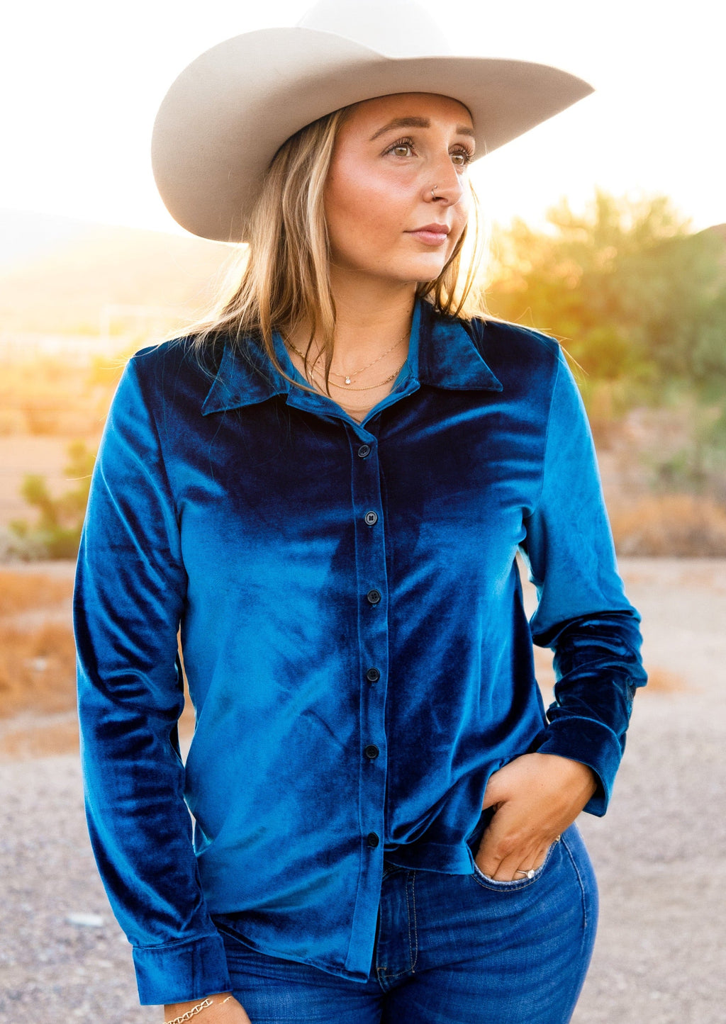 Blue Velvet Rodeo Shirt