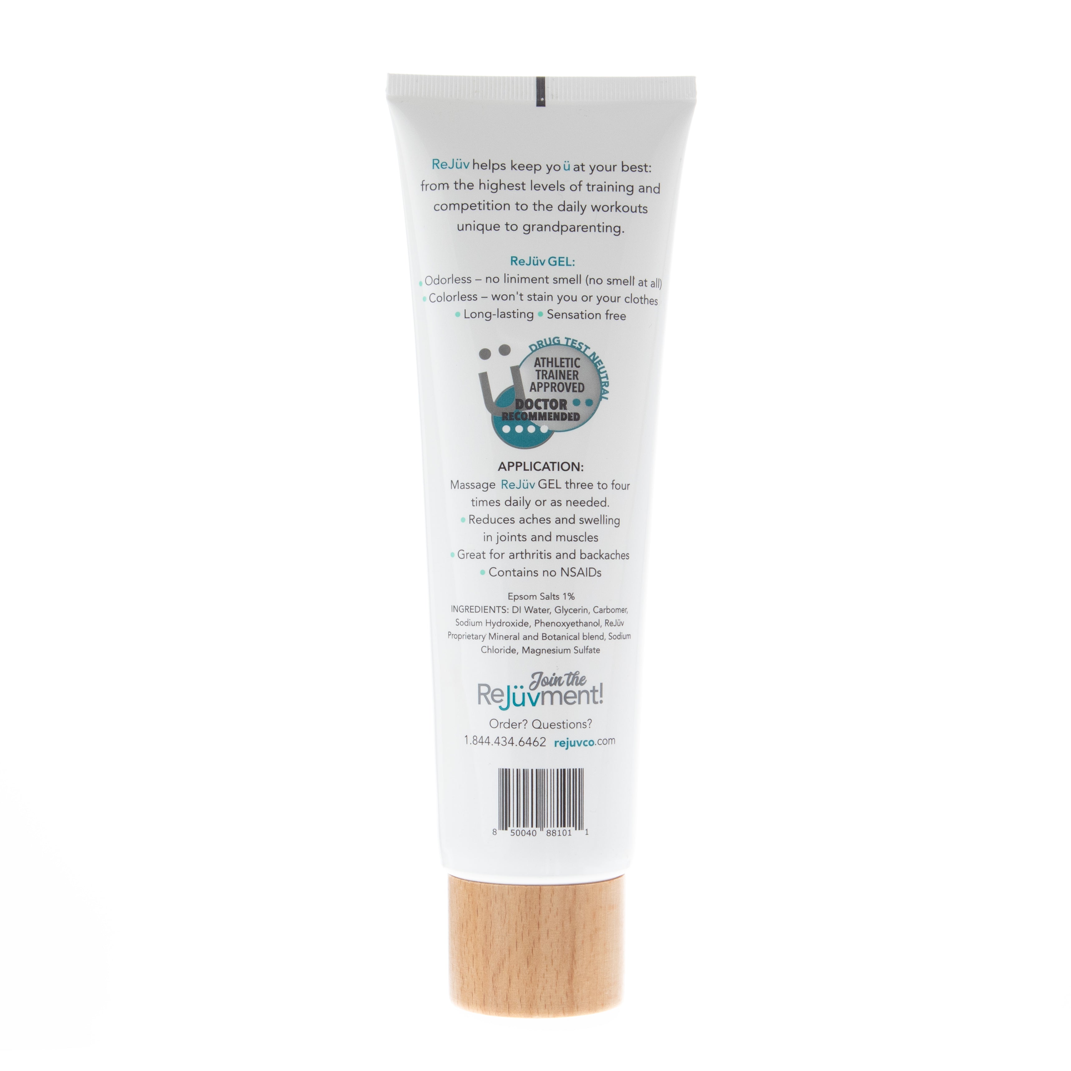 ReJüv™ Gel – 8oz EZ Squeeze Muscle & Joint Relief Gel (Menthol-Free, Odorless)