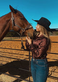 Bronze Satin Rodeo Shirt
