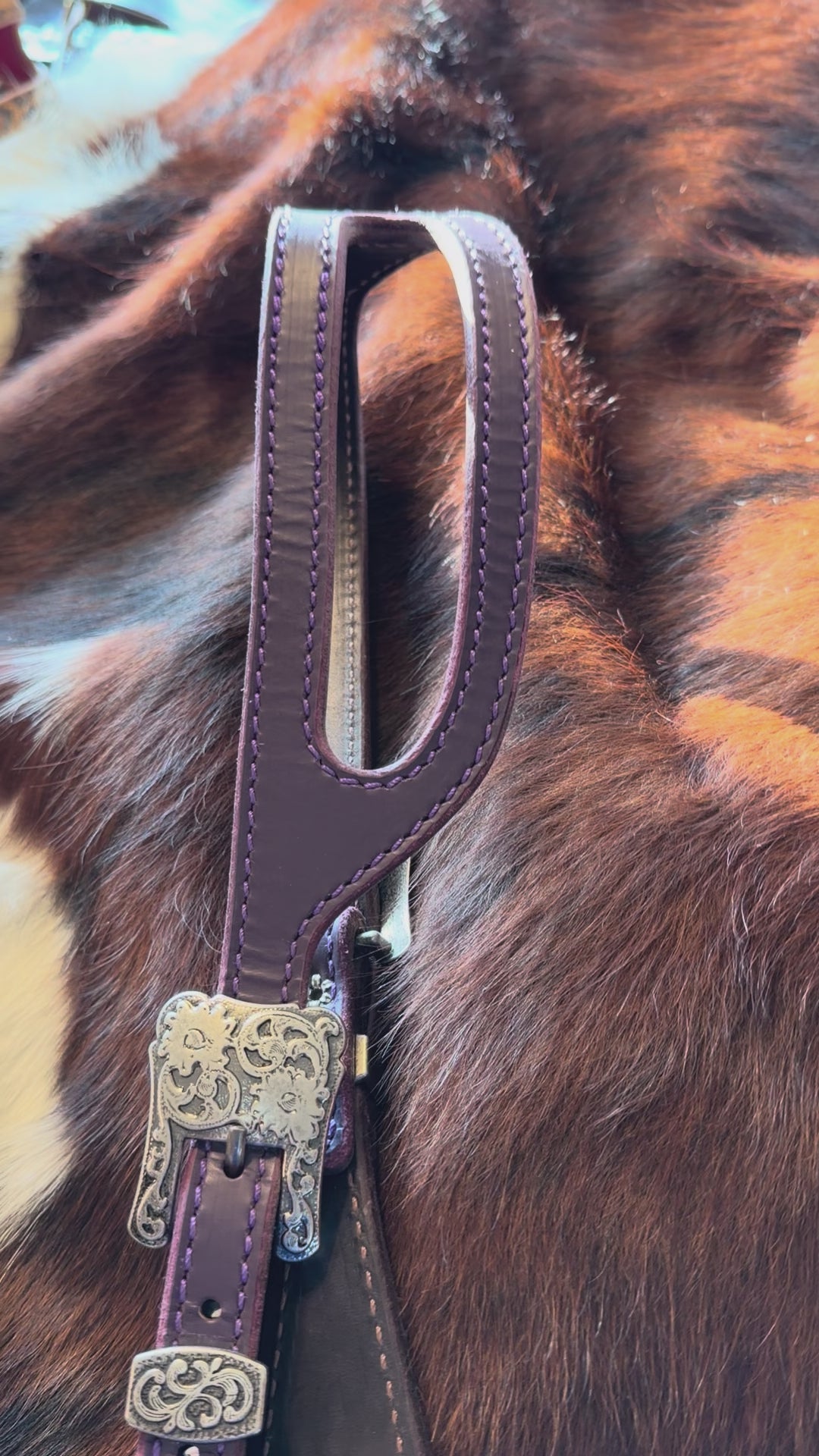 Knotty Cowgirl Amber Headstall (Purple)